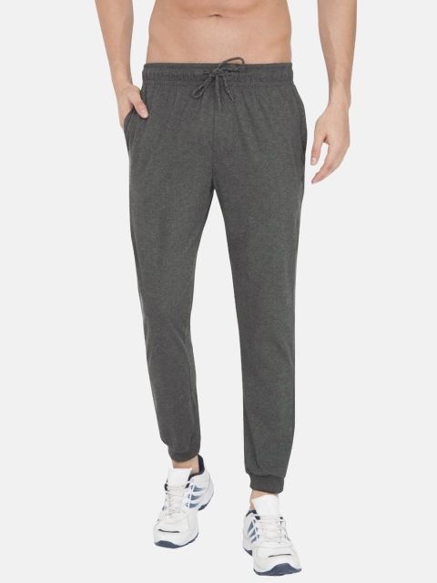 

Jockey Men Charcoal Grey Solid Slim Fit Joggers