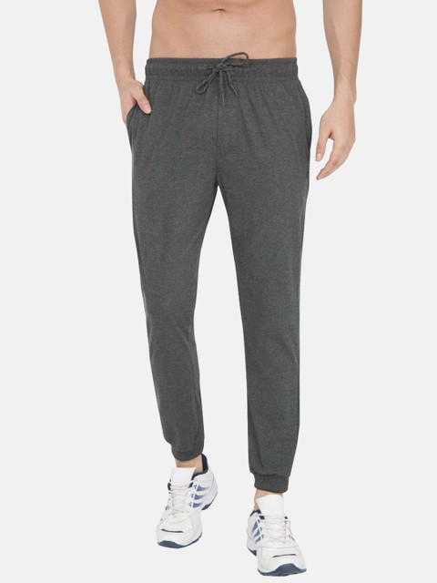 

Jockey Men Charcoal Grey Slim Fit Solid Joggers