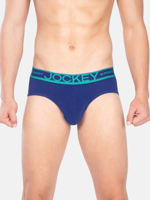 

Jockey Men Blue Solid Briefs SP05-0105