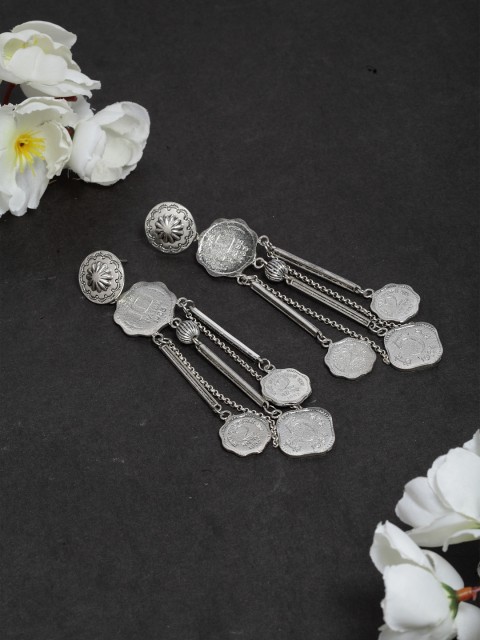

SASSAFRAS Silver-Plated & Handcrafted Classic Drop Earrings