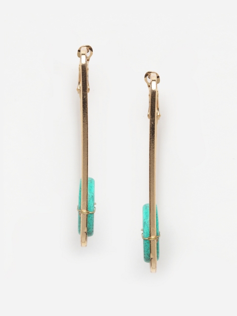 

SASSAFRAS Women Gold-Toned Contemporary Drop Earrings
