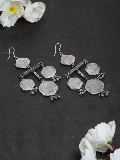 

SASSAFRAS Silver-Plated & Handcrafted Classic Drop Earrings