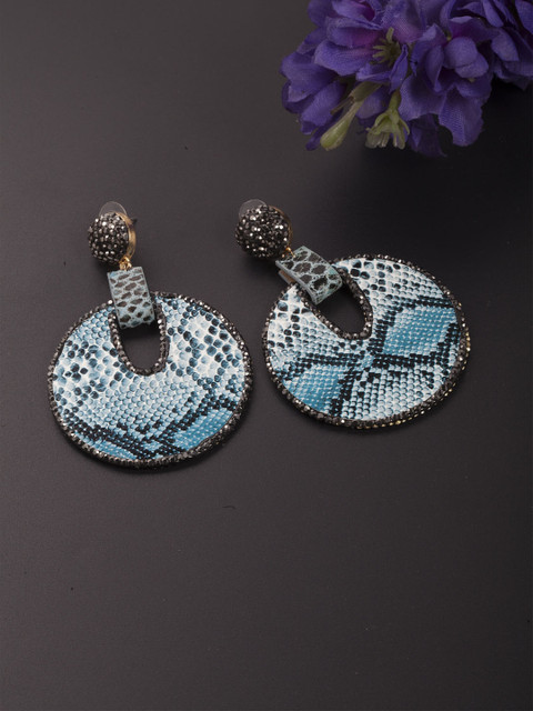 

SASSAFRAS Silver-Plated & Handcrafted Circular Drop Earrings