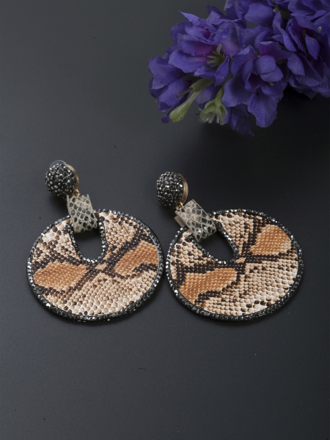

SASSAFRAS Silver-Plated & Handcrafted Circular Drop Earrings