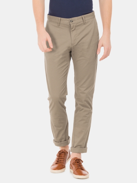 

U.S. Polo Assn. Men Khaki Regular Fit Printed Chinos