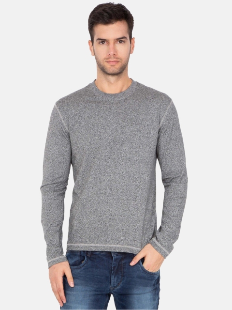 

Jockey Men Grey Printed Round Neck T-shirt