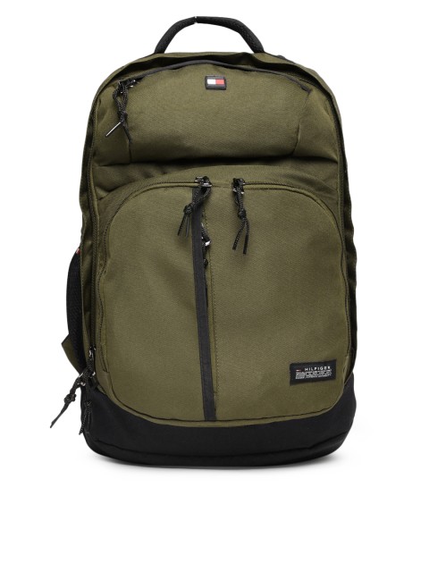 

Tommy Hilfiger Unisex Olive Green Solid Backpack
