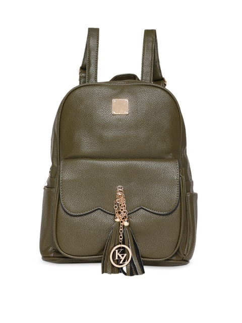 

Kazo Women Olive Green Solid Backpack