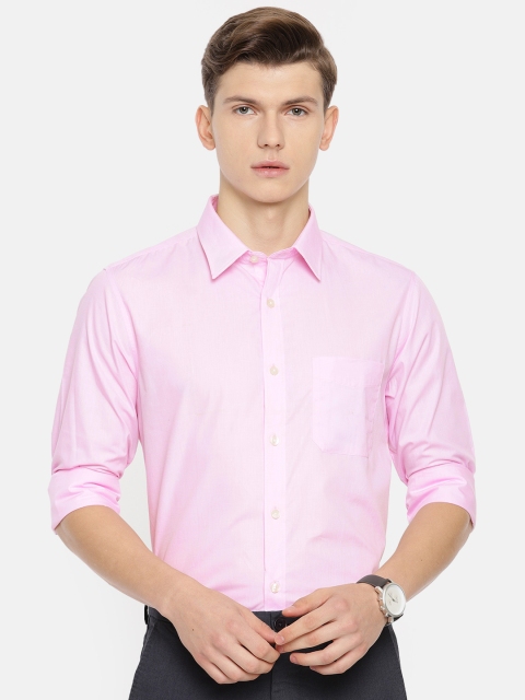 

U.S. Polo Assn. Men Pink Tailored Fit Solid Formal Shirt
