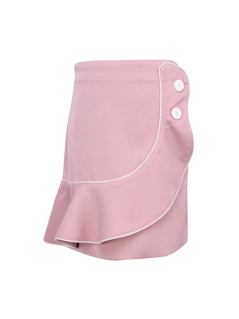 

CUTECUMBER Girls Pink Solid A-Line Skirt