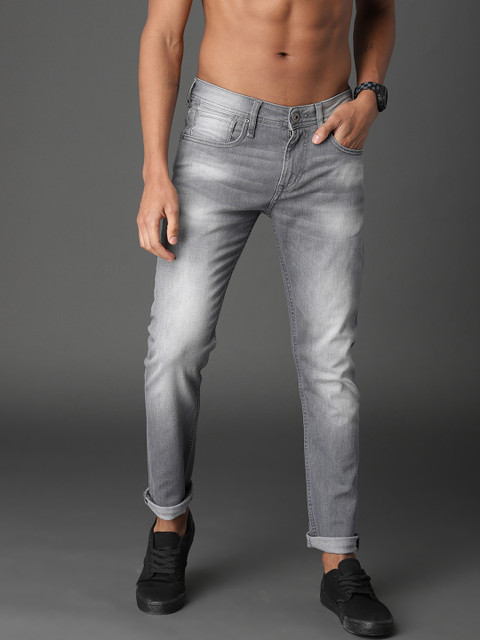 

Roadster Men Grey Skinny Fit Mid-Rise Clean Look Stretchable Jeans