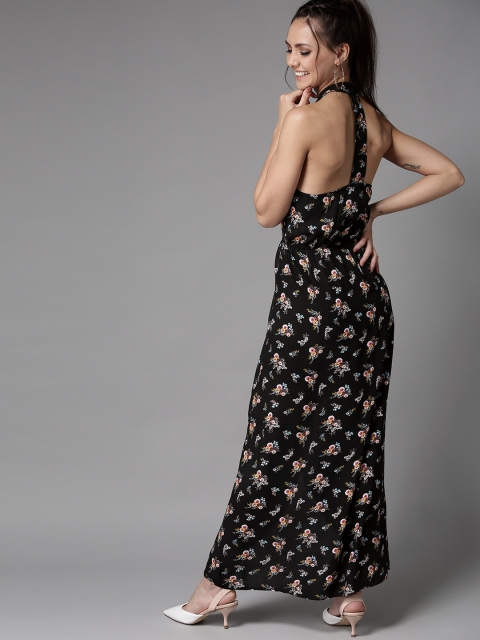 

HERE&NOW Women Black & White Printed Maxi Dress