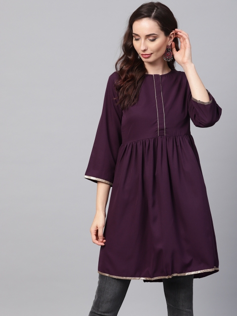 

AASI - HOUSE OF NAYO Aubergine Solid Tunic, Burgundy