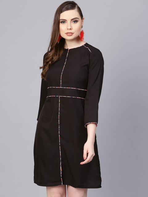 

AASI - HOUSE OF NAYO Women Black Solid A-Line Dress