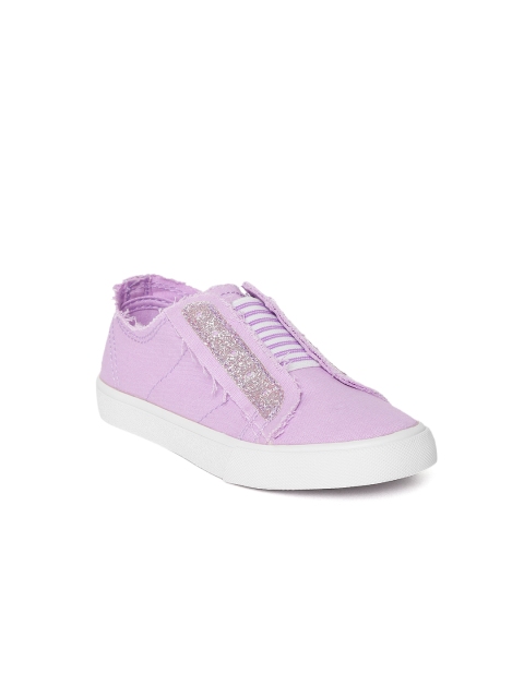 

United Colors of Benetton Girls Lavender Slip-On Sneakers