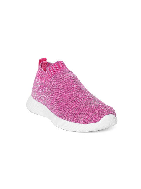 

United Colors of Benetton Girls Pink Slip-On Sneakers