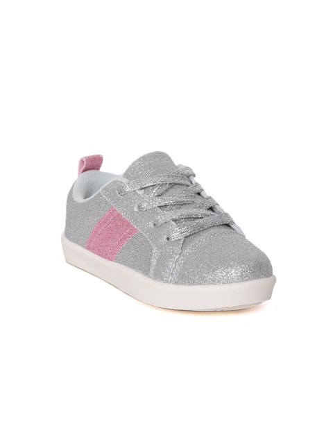 

United Colors of Benetton Girls Silver-Toned Sneakers
