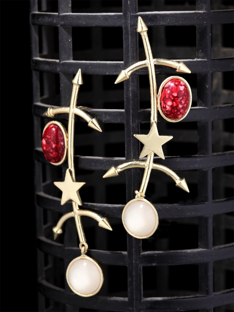 

DIVA WALK Gold-Plated Handcrafted Contemporary Drop Earrings