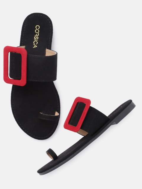 

CORSICA Women Black Solid One Toe Flats