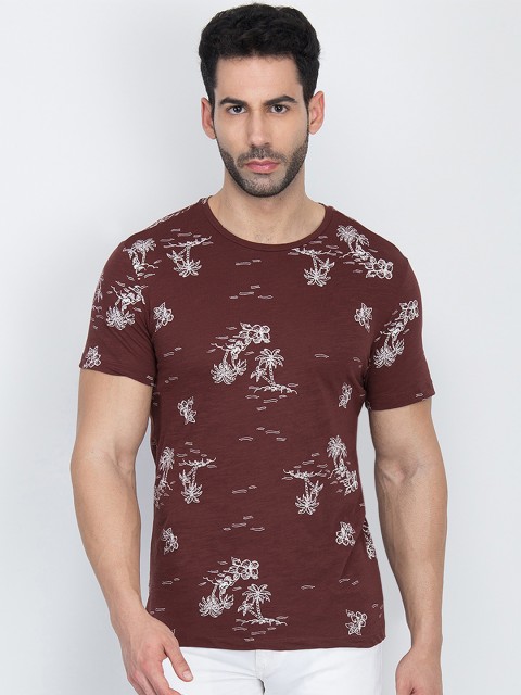 

Antony Morato Men Brown Printed Round Neck T-shirt
