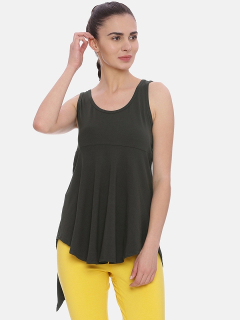 

Soul Space Women Grey Solid High-Low Top