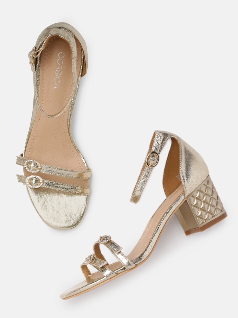 

CORSICA Women Gold-Toned Embellished Sandals