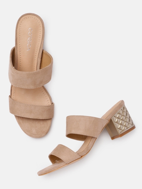 

CORSICA Women Nude-Coloured Solid Sandals