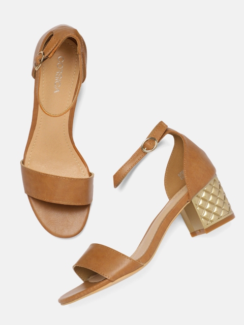 

CORSICA Women Brown Solid Sandals