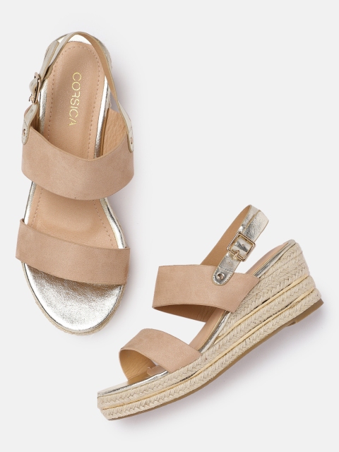

CORSICA Women Nude-Coloured Solid Sandals