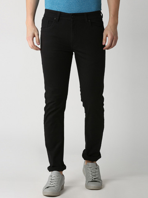 

Peter England Casuals Men Black Slim Fit Mid-Rise Clean Look Stretchable Jeans
