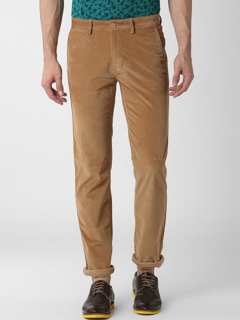 

Peter England Casuals Men Brown Slim Fit Solid Regular Trousers