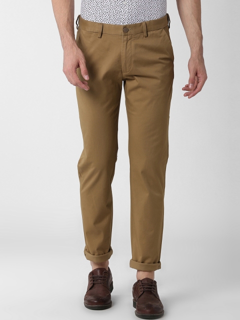 

Peter England Casuals Men Brown Slim Fit Solid Regular Trousers