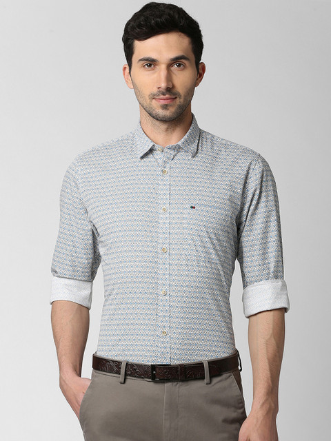 

Peter England Casuals Men Blue Slim Fit Printed Casual Shirt
