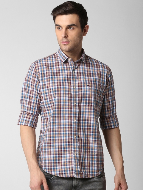 

Peter England Casuals Men Multicoloured Slim Fit Checked Casual Shirt, Multi
