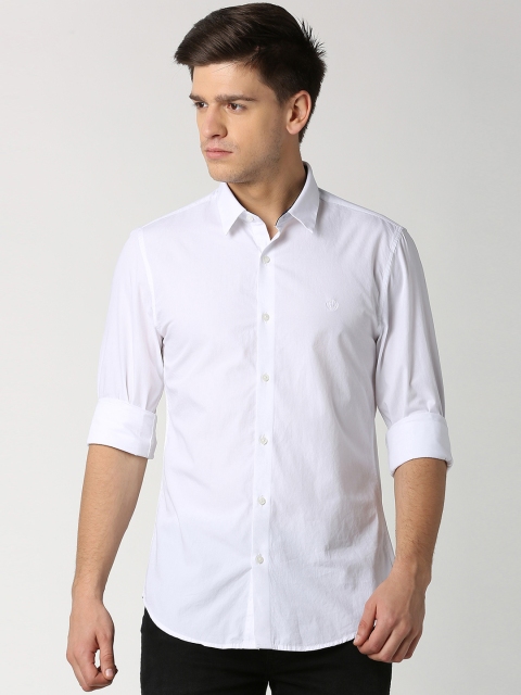 

Peter England Casuals Men White Slim Fit Solid Casual Shirt