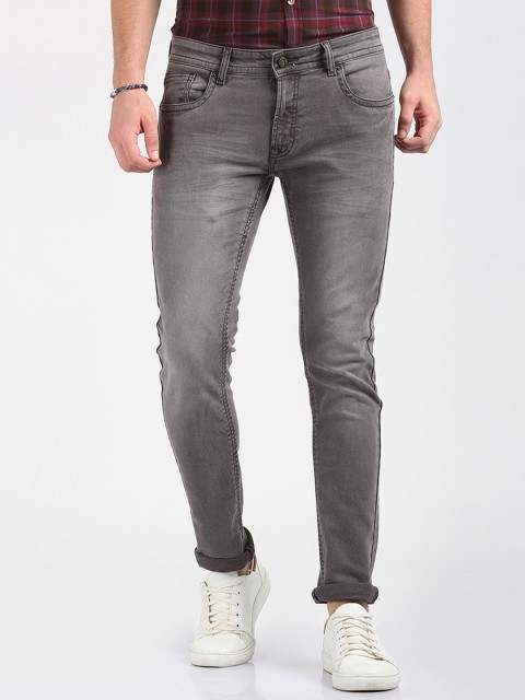 

Peter England Casuals Men Grey Skinny Fit Mid-Rise Clean Look Stretchable Jeans