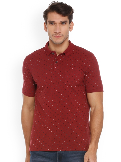 

Peter England Casuals Men Maroon Printed Polo Collar T-shirt