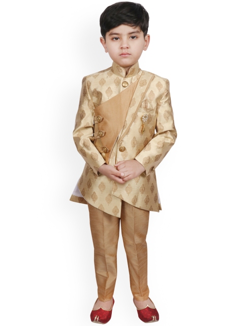 

SG YUVRAJ Boys Brown Sherwani Set