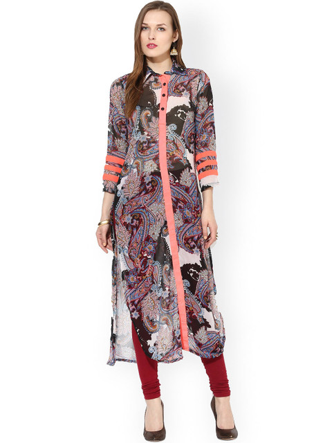 

La Firangi Multicoloured Printed Kurta, Multi