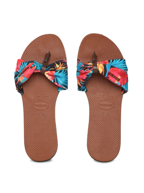 

Havaianas Women You St. Tropez Brown Solid Open Toe Flats, Multi