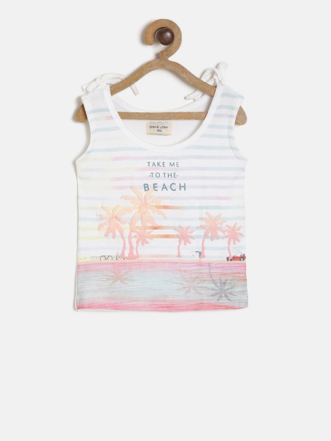 

Gini and Jony Girls Multicoloured Striped & Printed Top, Multi
