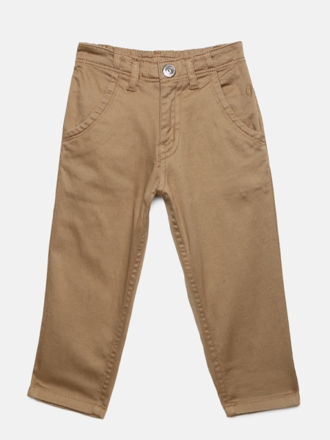 

Gini and Jony Boys Brown Regular Fit Solid Trousers