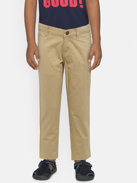 

Palm Tree Boys Khaki Slim Fit Solid Chinos