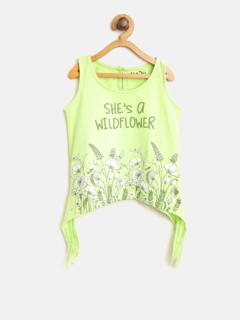 

Palm Tree Girls Green & White Printed Top