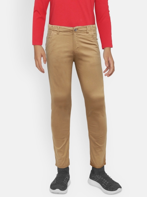 

Gini and Jony Boys Brown Slim Fit Solid Chinos