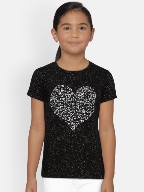 

Palm Tree Girls Black Printed Top