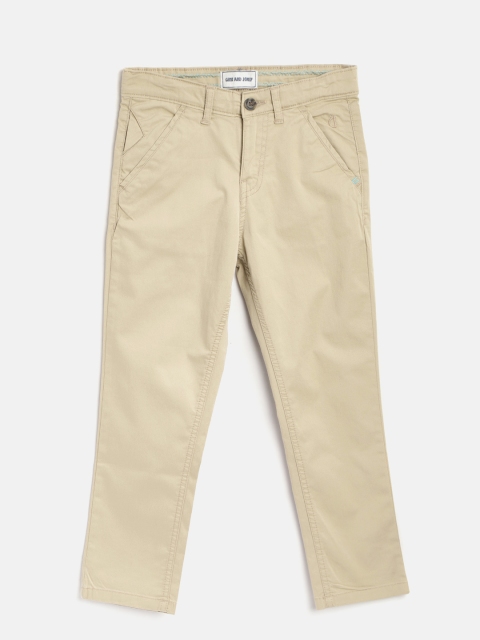 

Gini and Jony Boys Beige Slim Fit Solid Chinos