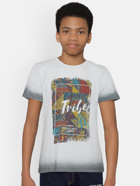 

Palm Tree Boys Grey Printed Round Neck T-shirt