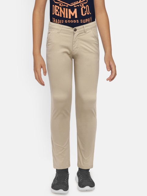 

Gini and Jony Boys Beige Solid Chinos