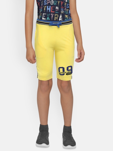 

Palm Tree Boys Yellow Solid Regular Fit Shorts